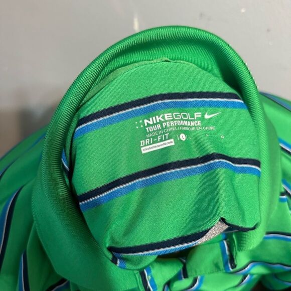 Nike DriFit Tour Performance Short Sleeve Striped Polo - Picture 5 of 5